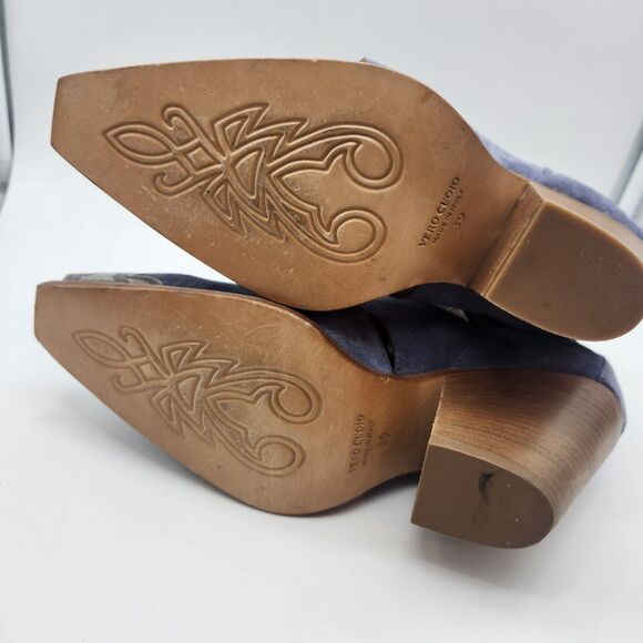 Free People Brayden Fisherman Bootie Boardwalk Blue western suede sz 39 US 8.5 - Picture 6 of 10